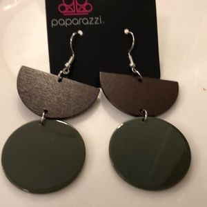 Hunter Green & Wood Earrings